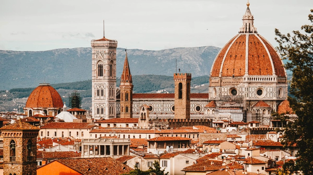Uitzicht op de Duomo van Florence, hoogtepunt tijdens een fietsvakantie door Toscane