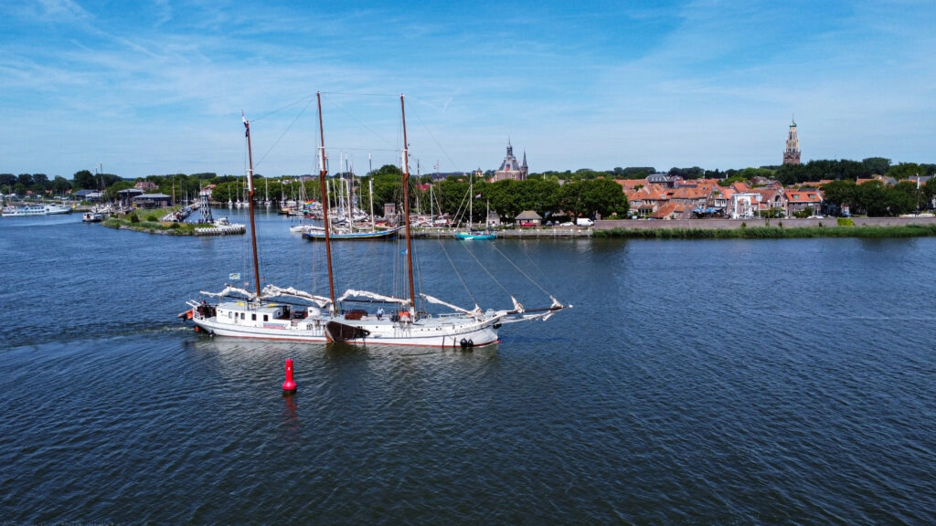 Barge during a bike and barge tour in Holland